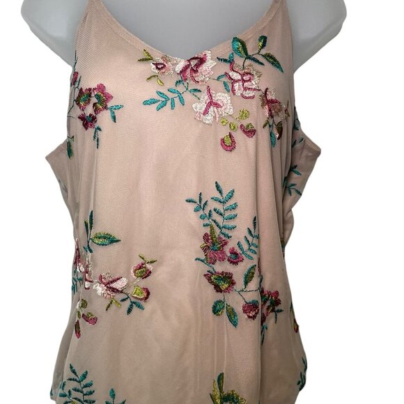 Willow Embroidered Floral Tank Top | Size Large - Picture 5 of 7